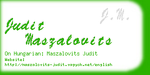 judit maszalovits business card